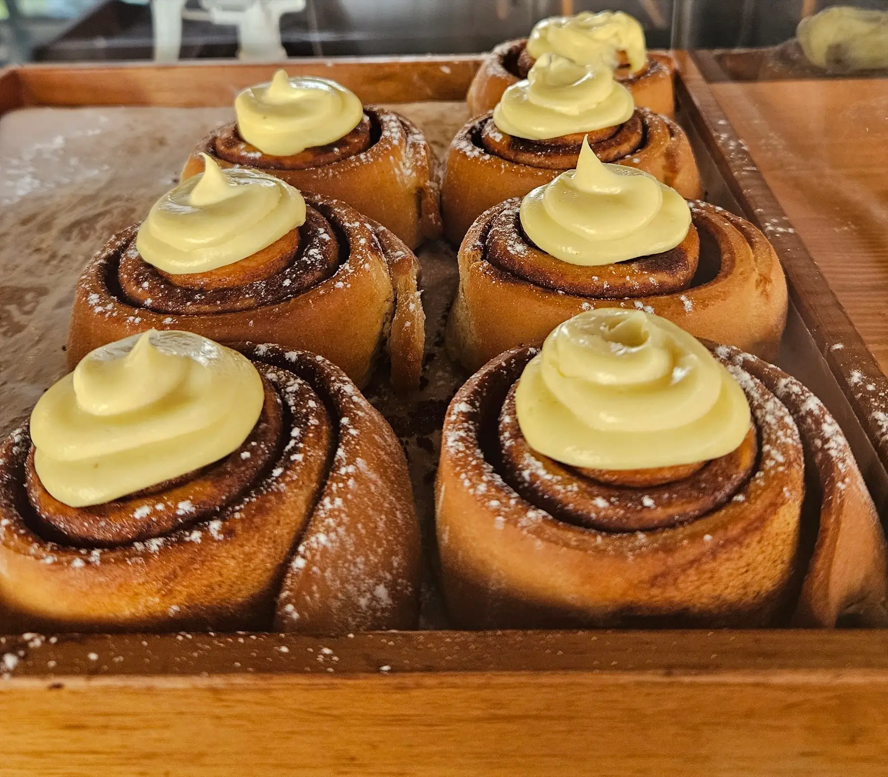 Cream cheese buns from the bakery
